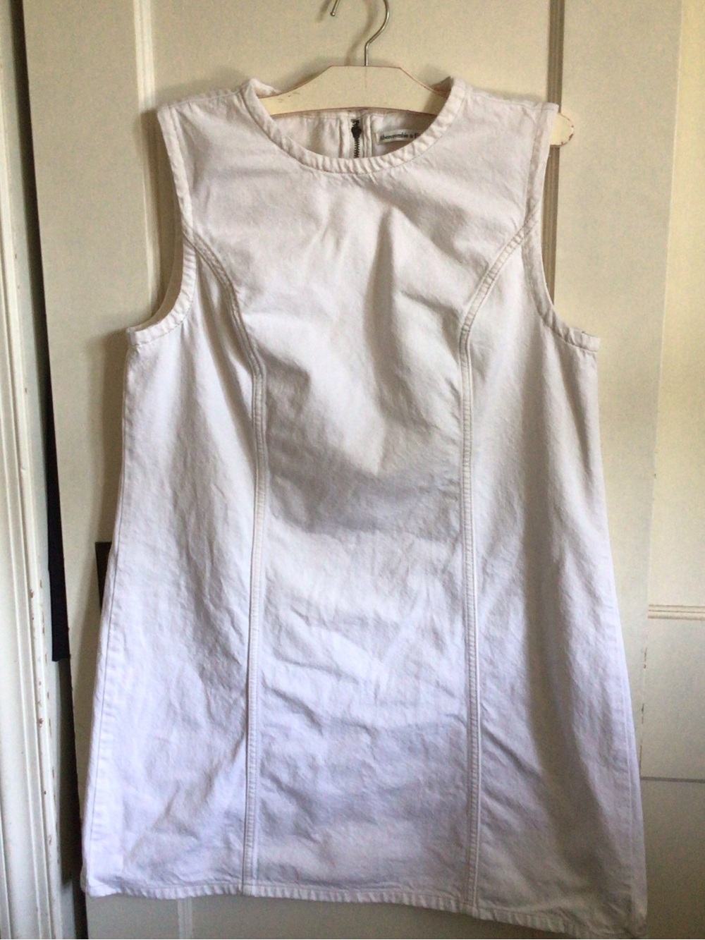 Abercrombie & Fitch White Sleeveless Mini Dress
